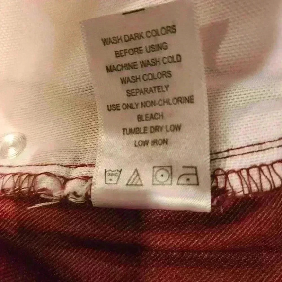 New Woman Within Plus Size 5-Pocket Style Red Avila Jeans 24W Skinny - Picture 7 of 9